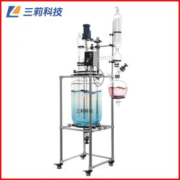 S212-30L雙層玻璃反應釜	防爆變頻器30升玻璃反應器