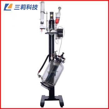 30L電動升降雙層玻璃反應釜SJS212-30L升降調速玻璃反應釜