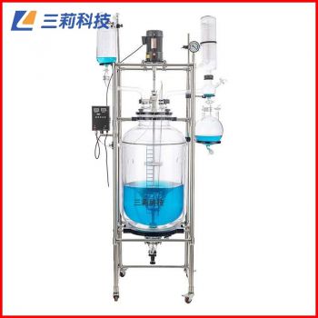 S212-200L雙層玻璃反應釜 定制生產型雙層玻璃反應釜