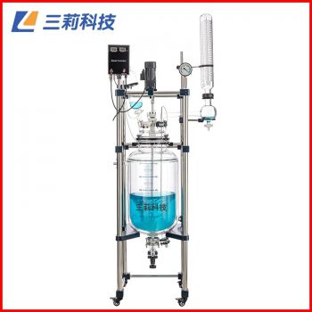 S212-50L雙層玻璃反應釜	防爆電機50升玻璃反應器
